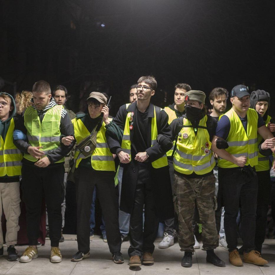 Protesters block main state Serbian TV building as tensions soar ahead of a planned large rally